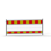 Panel fence | according to TL | film RA1/A | length: 2.40 m | red / yellow
